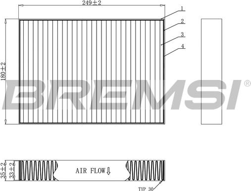 Bremsi FC0457C - Filtrs, Salona telpas gaiss www.autospares.lv