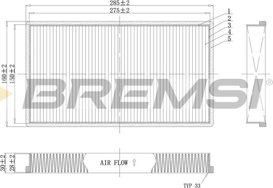 Bremsi FC0488C - Filter, interior air www.autospares.lv