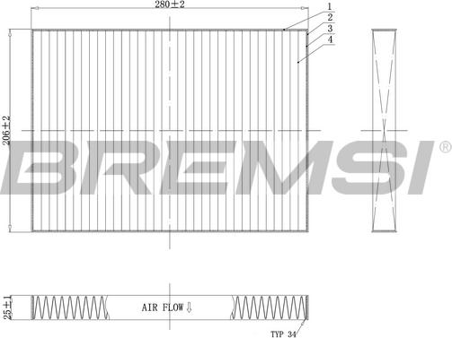 Bremsi FC0084C - Фильтр воздуха в салоне www.autospares.lv