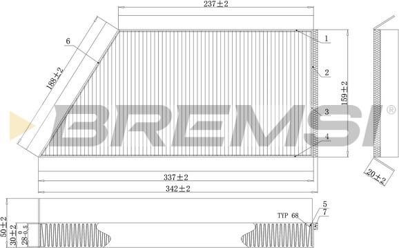 Bremsi FC0088 - Filtrs, Salona telpas gaiss autospares.lv