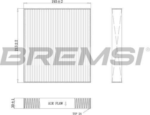 Bremsi FC0075C - Filter, interior air www.autospares.lv