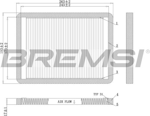 Bremsi FC1547C - Filtrs, Salona telpas gaiss autospares.lv