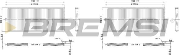 Bremsi FC1529 - Filter, interior air www.autospares.lv