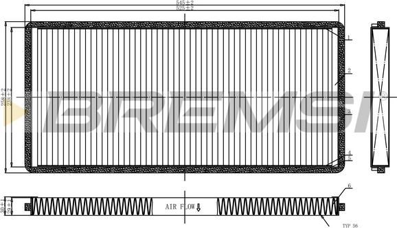 Bremsi FC1326C - Filter, interior air www.autospares.lv