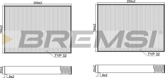 Bremsi FC2540C - Filtrs, Salona telpas gaiss www.autospares.lv