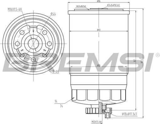 Bremsi FE0049 - Degvielas filtrs www.autospares.lv