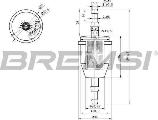 Bremsi FE0034 - Degvielas filtrs autospares.lv