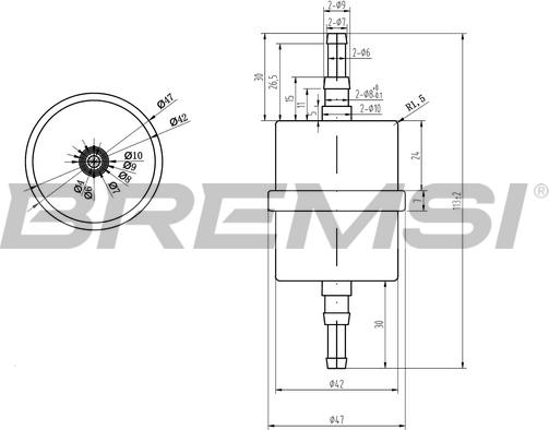 Bremsi FE0035 - Degvielas filtrs www.autospares.lv