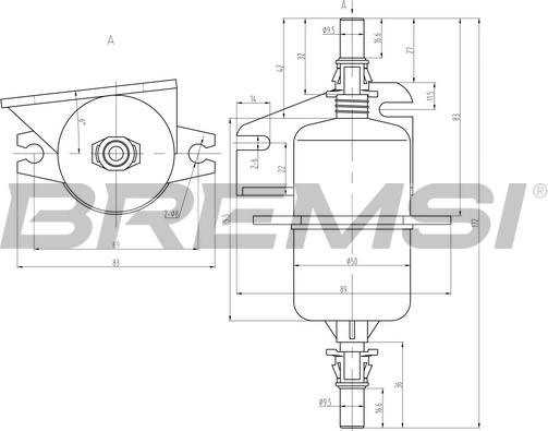 Bremsi FE0842 - Fuel filter www.autospares.lv