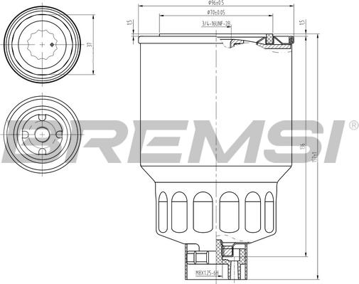 Bremsi FE0838 - Degvielas filtrs www.autospares.lv