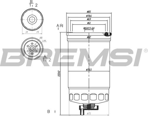 Bremsi FE0826 - Degvielas filtrs autospares.lv