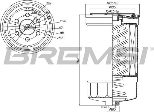 Bremsi FE0827 - Degvielas filtrs autospares.lv