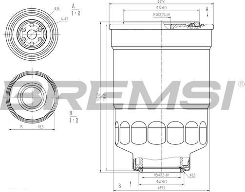 Bremsi FE0799 - Fuel filter www.autospares.lv