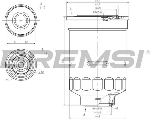 Bremsi FE0798 - Топливный фильтр www.autospares.lv