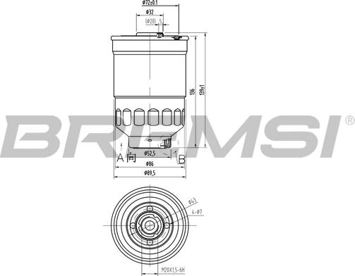 Bremsi FE0797 - Топливный фильтр www.autospares.lv