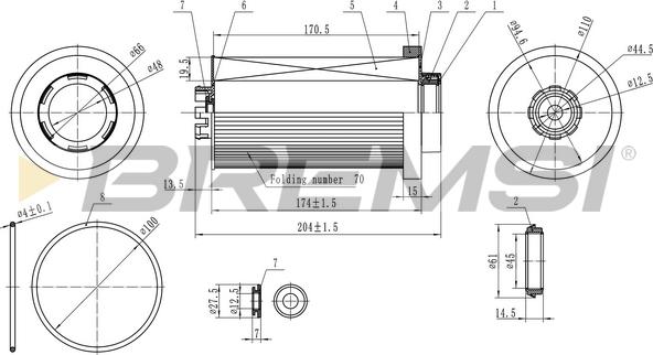 Bremsi FE1848 - Degvielas filtrs autospares.lv