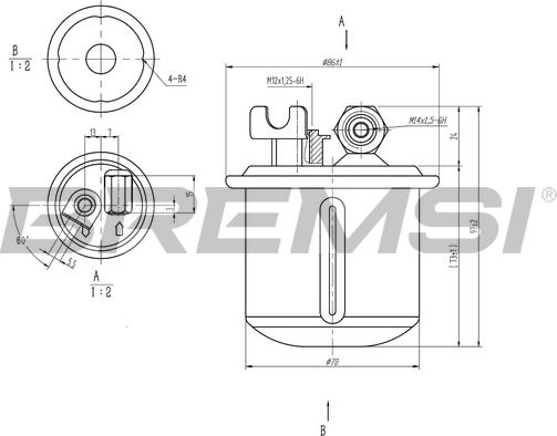 Bremsi FE1883 - Топливный фильтр www.autospares.lv