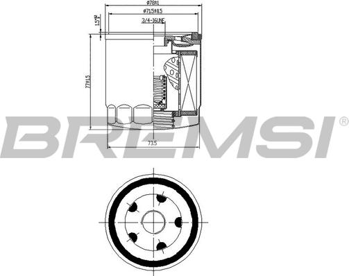 Bremsi FL0033 - Масляный фильтр www.autospares.lv