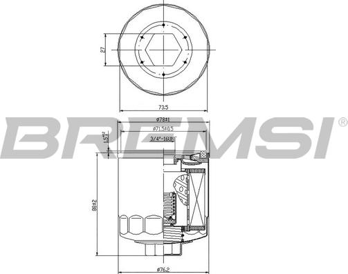 Bremsi FL0023 - Eļļas filtrs autospares.lv