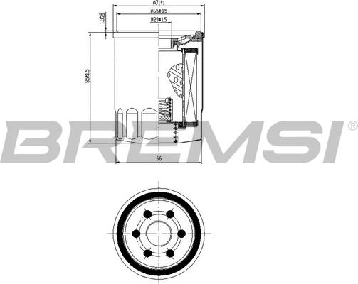 Bremsi FL0144 - Масляный фильтр www.autospares.lv