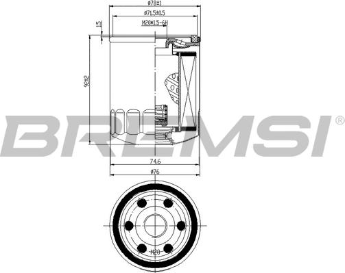 Bremsi FL0300 - Eļļas filtrs www.autospares.lv