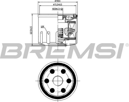 Bremsi FL0277 - Масляный фильтр www.autospares.lv