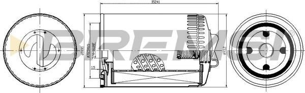 Bremsi FL0720 - Масляный фильтр www.autospares.lv