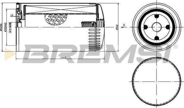 Bremsi FL1429 - Eļļas filtrs www.autospares.lv