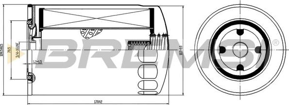 Bremsi FL1425 - Масляный фильтр www.autospares.lv