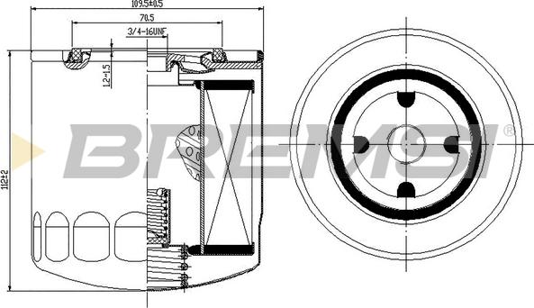 Bremsi FL1295 - Масляный фильтр www.autospares.lv