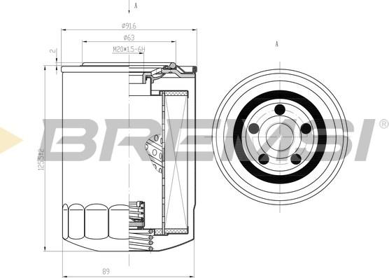 Bremsi FL1772 - Масляный фильтр www.autospares.lv