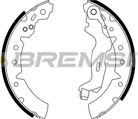 Bremsi GF0952 - Brake Shoe Set www.autospares.lv