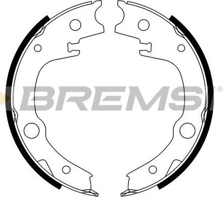 Bremsi GF0966 - Brake Shoe Set, parking brake www.autospares.lv