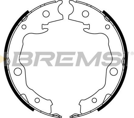 Bremsi GF0976 - Brake Shoe Set, parking brake www.autospares.lv