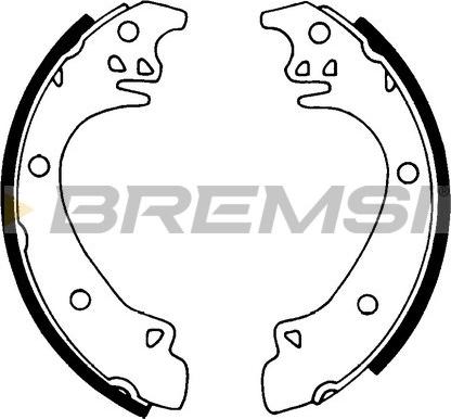 Bremsi GF0444 - Brake Shoe Set www.autospares.lv