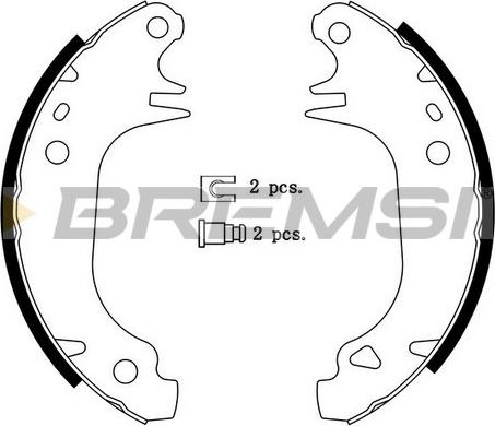 Bremsi GF0414 - Brake Shoe Set www.autospares.lv