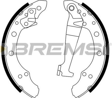 Bremsi GF0543 - Brake Shoe Set www.autospares.lv