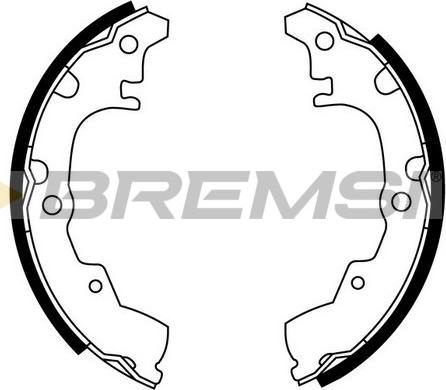 Bremsi GF0664 - Brake Shoe Set www.autospares.lv