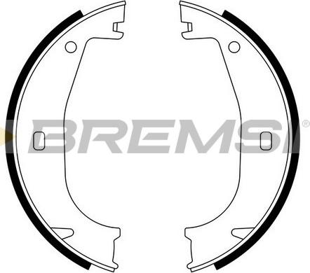 Bremsi GF0078 - Brake Shoe Set, parking brake www.autospares.lv