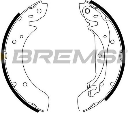 Bremsi GF0195 - Brake Shoe Set www.autospares.lv