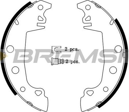 Bremsi GF0149 - Brake Shoe Set www.autospares.lv