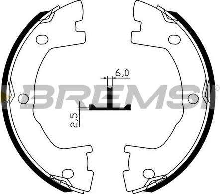 Bremsi GF0147 - Bremžu loku kompl., Stāvbremze www.autospares.lv