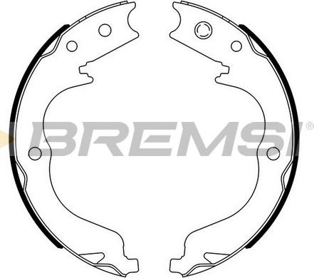 Bremsi GF0109 - Brake Shoe Set, parking brake www.autospares.lv