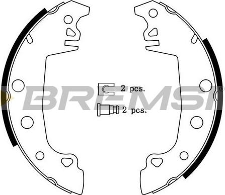 Bremsi GF0104 - Brake Shoe Set www.autospares.lv