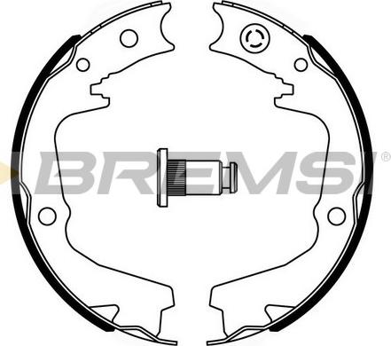 Bremsi GF0893 - Brake Shoe Set, parking brake www.autospares.lv