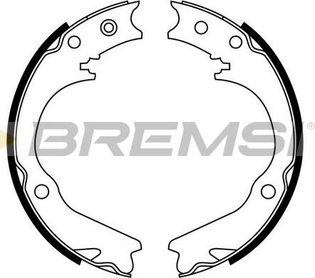 Bremsi GF0892 - Brake Shoe Set, parking brake www.autospares.lv