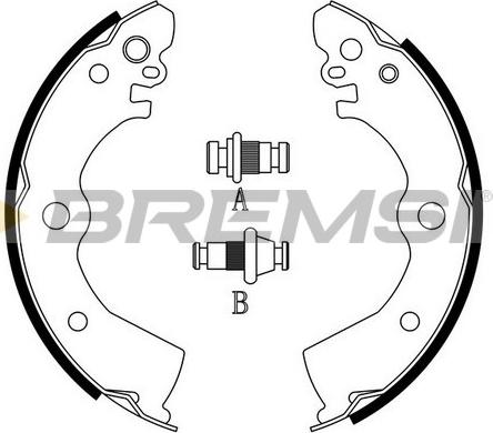 Bremsi GF0851 - Brake Shoe Set www.autospares.lv