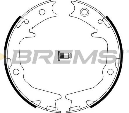 Bremsi GF0826 - Brake Shoe Set, parking brake www.autospares.lv