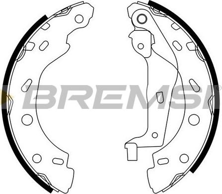 Bremsi GF0308 - Комплект тормозных колодок, барабанные www.autospares.lv