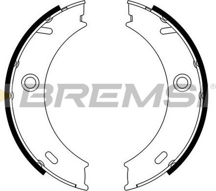 Bremsi GF0307 - Brake Shoe Set, parking brake www.autospares.lv